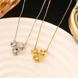 Top branded logo vanclef designer necklace women Clover Necklace Lucky Grass Necklace Jewelry Electroplated with real brand logo box