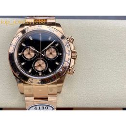 CLEAN Factory Makes Mens Mechanical Watch 4130 Ultra-thin Movement 12.2 Sapphire Glass 40mm Size 904 Stainless Steel Rose Gold Case Original Box and Paper