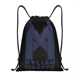 Shopping Bags Mbappes KM Soccer Football Drawstring Men Women Foldable Sports Gym Sackpack Backpacks