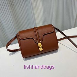 Top original wholesale Selinss tote bags online shop Cowhide Soft16 Mini Bag Elegant Small Square New Versatile One Shoulder Crossbody With Original Logo