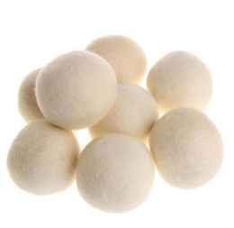 Fast Ship 7cm Reusable Laundry Clean Ball Natural Organic Laundry Fabric Softener Ball Premium Organic Wool Dryer Balls FY3645 F042896713