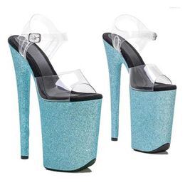 Sandals LAIJIANJINXIA 20CM/8Inch PVC Upper Sexy Exotic Women/Girl Platform Fashion High Heels Pole Dancing Shoes 061