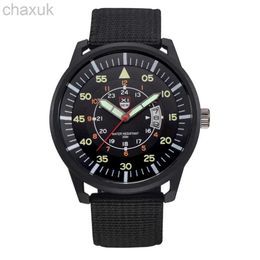 Wristwatches Vintage Military Sport Watch Waterproof Mens Quartz Black Dial Date Luxury Wrist Relogio Masculino d240417