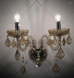 Wall Lamp European Beside Lamps Light Crystal Living Room Gold Candle Romantic Bedroom Lights