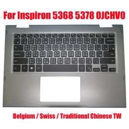 Frames TW BE SW Keyboard Laptop Palmrest For DELL For Inspiron 13 5368 5378 0JCHV0 JCHV0 Backlit Belgium Swiss Traditional Chinese New