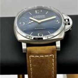 Luxury Watches Designer Wristwatch Mens Watch Penerei Luminousr Due 3 Days Pam00729 Mini Rotary Automatic Blue dial 45mm TitaniumyokiZFA2