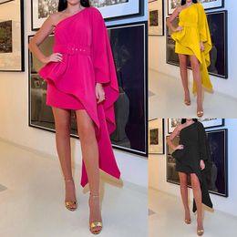Summer Womens Clothing Fashion Personality Irregular One Shoulder Dress