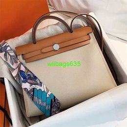 Trusted Luxury Totes Ky Cloth Handbag Bag 31 Imported Top Layer Cowhide Canvas Handheld Womens Bag Single Shoulder Crossbody Larg have logo HBR3NE