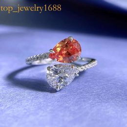 Snake Topaz Diamond Ring 100% Real Sterling Sier Party Wedding Band Rings for Women Bridal Engagement Jewellery Gift