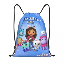 Shopping Bags Gabby Mercat Drawstring Backpack Sports Gym Bag For Men Women Gabbys Dollhouse Training Sackpack