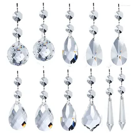 Chandelier Crystal 25PCS Parts Replacement Clear Glass Crystals Prisms Suncatcher Pendant DIY Curtain Hanging Drop