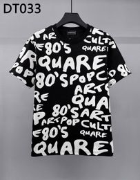 DSQ PHANTOM TURTLE Men's T-Shirts Mens Designer T Shirts Black White Cool T-shirt Men Summer Italian Fashion Casual Street T-shirt Tops Plus Size M-XXXL 6299