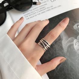 Wedding Rings Original Design Bohemian Retro Antique Silver Colour Chains Ring For Women Fashion Open Finger Female Boho Jewellery