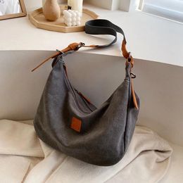 Totes 2024 Casual Canvas Tote Bag Women Handbags Purses Designer Shoulder Crossbody S Female Large Fashion Shopper Top-handle