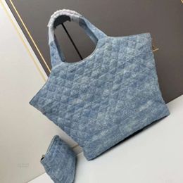 Blue Canvas Trending Luxury Designer Handbags Famous Brands Womens Tote Bag