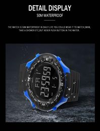 luxury Watch for Men 5Bar Waterproof SMAEL Watch S Shock Resist Cool Big Men Watches Sport Military 1342 LED Digital Wrsitwatches 2579187