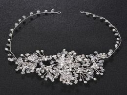 Fashion Handmade Full Austrian Crystal Headbands Wedding Hairpieces Princess Tiaras and Crowns Women Hair Jewellery Vine JCG0115154602