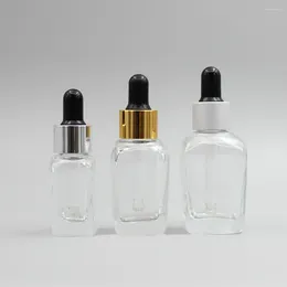 Storage Bottles Dropper Bottle 10ml Clear Glass Oil With Bright Black Head