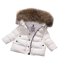 Kids Snowsuit Hooded Boys Winter Coat Snow Wear Down Cotton Thermal children winter Outwear Parkas Fur Collar3672835