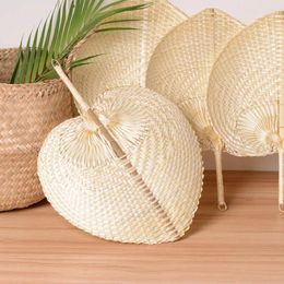 Decorative Figurines Children Small Bamboo Fan Handmade Hand Fans For Summer Home Decor Lightweight Palm Leaf Wedding