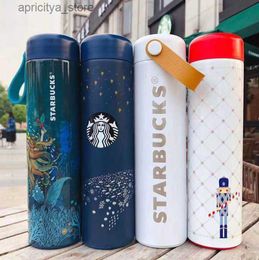 water bottle The latest 16OZ Starbucks cup mug stainless steel insulated coffee cups 11 styles with wood grain to choose from support for custom PPD L48