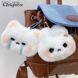 Plush Keychains Cartoon Plush Rabbit Doll Toy Keychain Sweet Cute Bag Pendant Charms Car Keyring Accessories For Women Couples Kawaii Gift Y240415FU3H