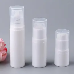 Storage Bottles 5ml 10ml 15ml Airless Pump Plastic Vacuum Pressure Emulsion Bottle With Lotion On Travelling Cosmetic Packaging