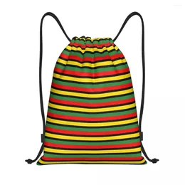 Shopping Bags Custom Jamaica Stripes Drawstring Bag For Yoga Backpacks Women Men Ajaxs Sports Gym Sackpack