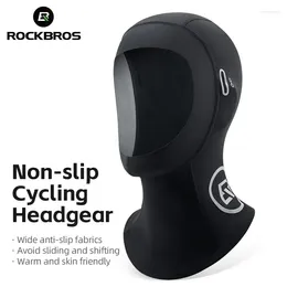 Bandanas ROCKBROS Scarf Warmer Fleece Balaclava Non-Slip Outdoor Sport Cycling Mask Windproof Caps Ear Neck Protection Thermal