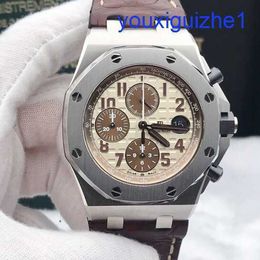 Fancy AP Wrist Watch Royal Oak Offshore Series 26470ST.OO.A801CR.01 Automatic Mechanical Mens White Dial Wristwatch