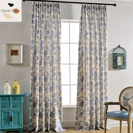 Curtain Fabric Modern Minimalist Curtains For Living Dining Room Bedroom Polyester Cotton Printed