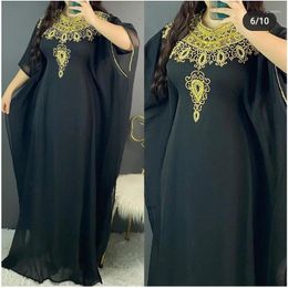 Ethnic Clothing Black Kaftans Farasha Abaya Dress From Dubai Morocco Is Very Stylish And Trendy With A Long Floral