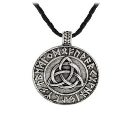Valknut Pagan Amulet Vegvisir Viking Wax Cord Scandinavian Norse Jewellery Runes Pendant Necklace6928251
