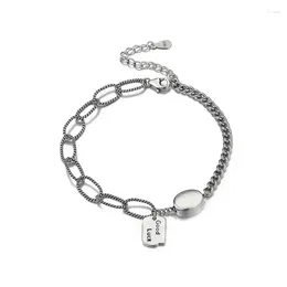 Link Bracelets Y Selling Handmade Jewellery In Europe And America Alloy Good Luck Letter Lucky Bracelet