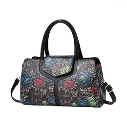 Bag Retro Print Boston Pillow Large Capacity One Shoulder Handheld Crossbody Women Office & Work Shopping Messenger Tote