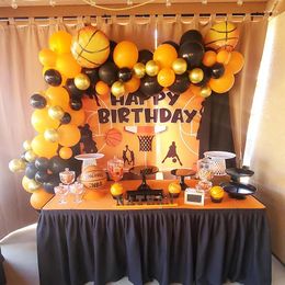 Party Decoration Basketball Themed Balloon Garland Arch Kit Supplies For Sports Birthday Baby Shower Decorations