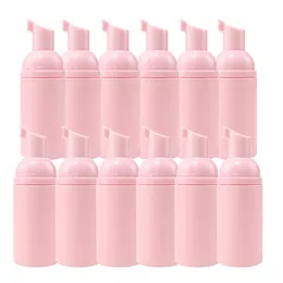 Storage Bottles 12pcs 60Ml Bright Pink Foam Bottle Soap Mousse Liquid Dispenser Plastic Shampoo Lotion