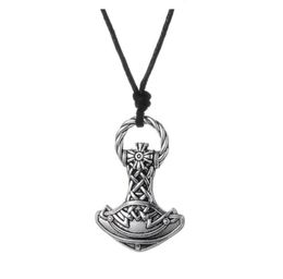 GX008 New Vintage Pagan Charms Amulet Viking Hammer Metal Religious Pendant European Style Necklaces For Man4564744