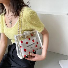 Shoulder Bags Style Messenger Bag Underarm Female Strawberry Print Cute Cartoon Fashion Clutch Handbag Wallet Mobile