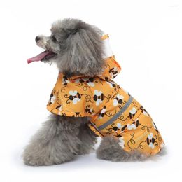 Dog Apparel Raincoat With Clear Hooded Slicker Poncho Rain Jacket Lightweight Cute Cartoon Design For Small Medium Dogs Cats Outdoor