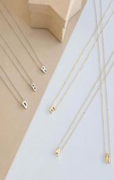Silver Gold Color 26 Initial Letter Choker Necklace For Women Personalized Pendant Necklace Summer Jewelry Accessories1053374