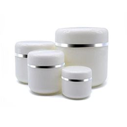 Packing Bottles Wholesale White Portable Refillable Cosmetic Plastic Jars Travel Face Cream Lotion Container Empty Makeup Jar Drop Del Dhdok