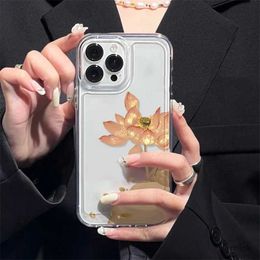 Cell Phone Cases Lotus flower phone case For phone 15 Pro Case For phone 11 14 12 13 Pro Max XS X XR 7 8 15 Plus SE Silicone Soft Clear Cover