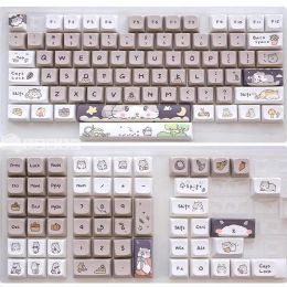 Accessories 132 keys Cute Mouse Cartoon Theme Keycaps XDA Profile Key caps English for 61/64/68/84/87/96/98/104 Mechanical Keyboard Keycaps