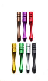 DHL Mini Smoking Metal Pipe Snuff Rod Colorful Cigarette Filter Tobacco Holder Smoking Pipes4304207