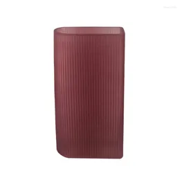 Vases Rose Manor Vertical Pattern Matte Berry U-shaped Glass Vase Soft Decoration Light Luxury Poinsettia