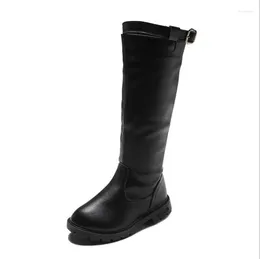 Boots Girls Knee-high Long Princess Fashion Spring Winter Black Red Size27-37 Casual Children Footwear Vintage Shoes