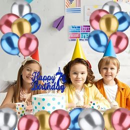 Party Decoration 40pcs 12inch Metallic Glossy Latex Balloon Kits For Arch Happy Birthday Anniversary Decor Wedding Baby Shower