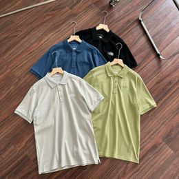 Men Summer New T-shirt Fashion Tide Brand north Polo shirt High Quality LOGO Embroidery Designer T-shirt Classic Simple Pure Colour Style Size M-2Xl