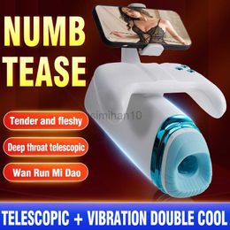 Masturbator cup burst men automatic with mobile phone stand male self-defense Pacifier Sex toys adult products adult toy Sleeves Blow Job lmitators Hand Free Anal 244